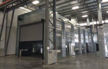  semi-downdraft industrial paint booth 